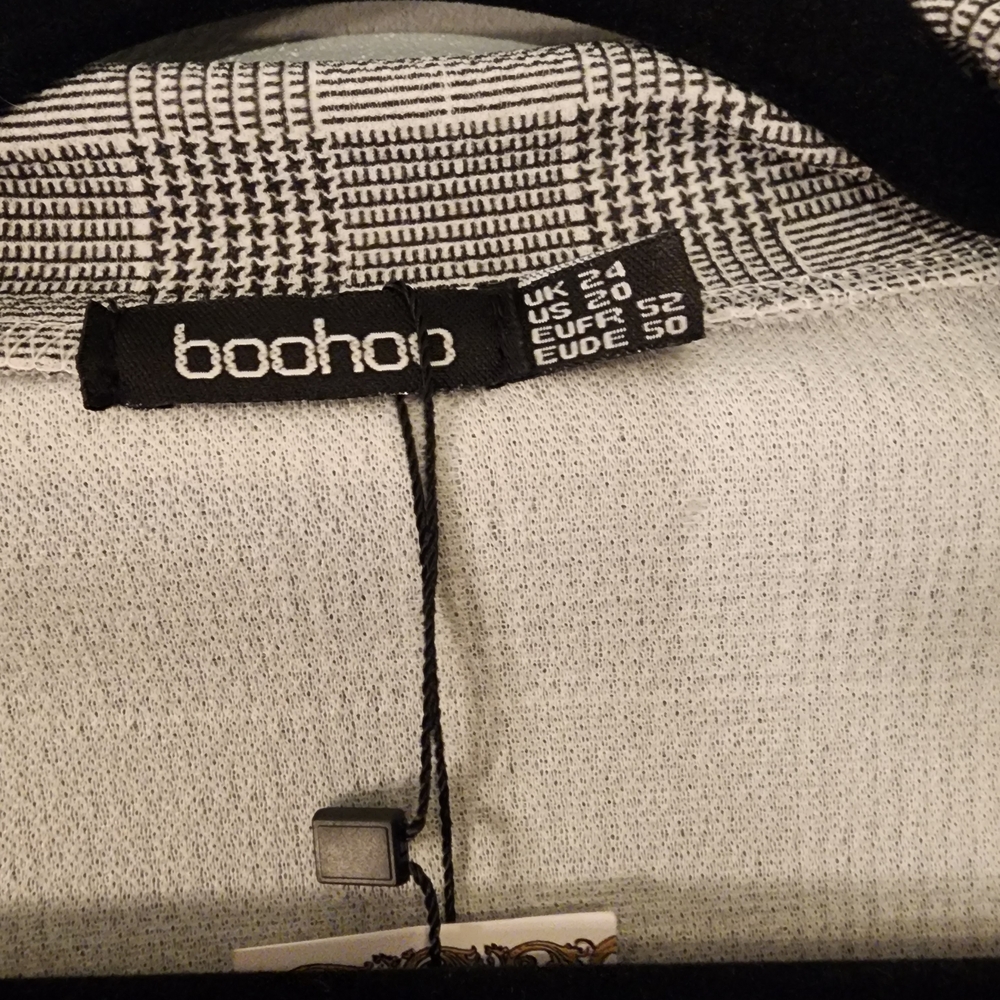 Boohoo Plus Black Plaid Pants And Blazer Bundle - Picture 4 of 4